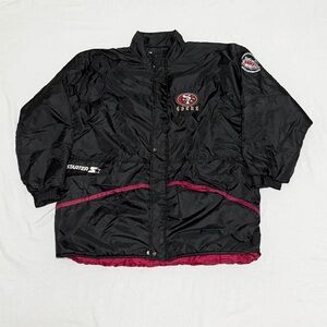 Rare Starter Black and Red 49ers Super Bowl Jacket